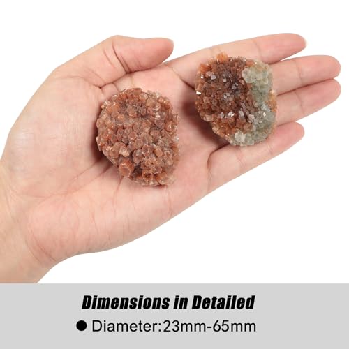mookaitedecor 2 Pcs Natural Aragonite Crystal Cluster Mineral Specimen 61-135g
