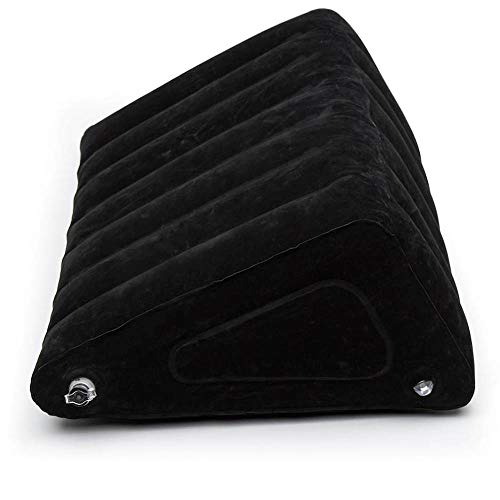 Black Lovehoney Dominix inflatable sex position wedge designed for couples, providing support and comfort during intimacy.