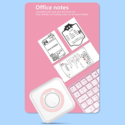 Pocket Printer,Mini Portable Bluetooth Wireless Paper Photo Printer Lechnical All-in-one Photo Printer Multifunction Thermal Printer for Smartphone with 11 Paper Rolls 57mm Compatible with iOS Android Blue