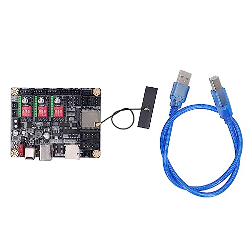 Laser Engraver Motherboard, Functional 520KByte RAM Built-in WiFi 32bit 8192KBytes Flash Support LCD Laser Engraver Control Board for DIY (Mainboard)