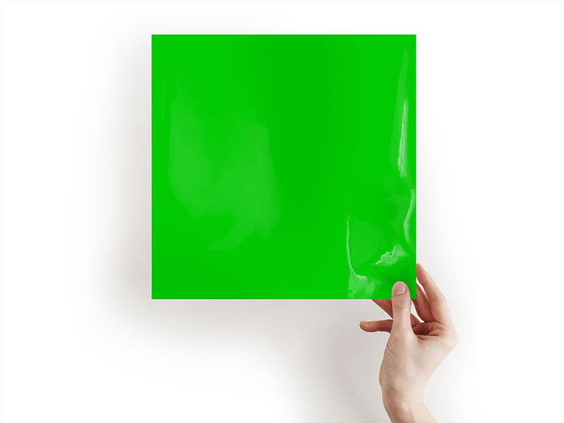 ORACAL 7510 Series Fluorescent Premium Cast Film in Green 069-12" x 5ft - High Visibility Graphic Vinyl Film Sheet Roll with Gloss Finish 12in x 5ft