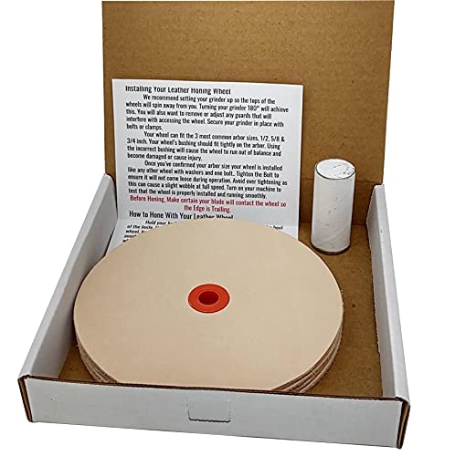 Pro Sharpening Supply leather honing wheel for 6-inch bench grinders and polishers