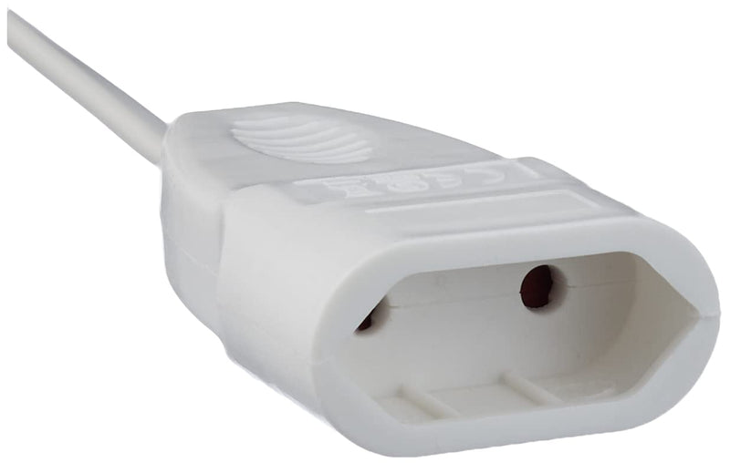 Meister Euro extension - Plastic Cable - IP20 Indoor - Ideal for Lamps and Fairy Lights / Extension Cable / Euro Plug / Euro Coupling | For indoor use (IP20) - Schuko coupling - practical power extension for home 3 m 1 piece White
