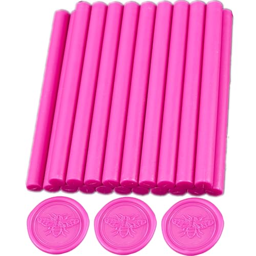 ONWINPOR rose red wax seal sticks, 20-piece glue gun sealing wax set for 0.28-inch glue guns