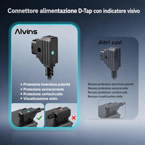 Alvin's Cables Micro USB to D Tap AlvinTap Protective DTap Motor Power Cable for Tilta Nucleus Nano Straight micro usb