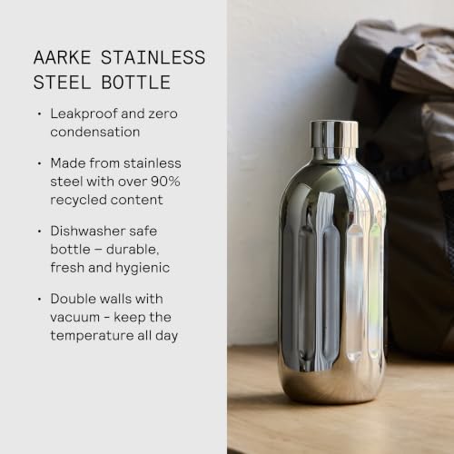 aarke Carbonator Pro To-Go - Stainless Steel Travel Bottle, 27oz 27.1 Ounces