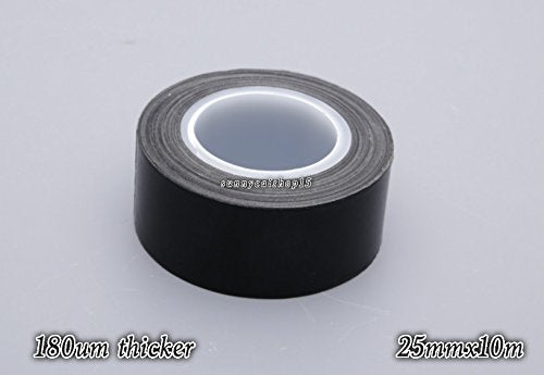 1Roll 1"x10m Black PTFE Teflon Tape Nonstick Tape 500℉ High-Temp Fiberglass Adhesive Tape