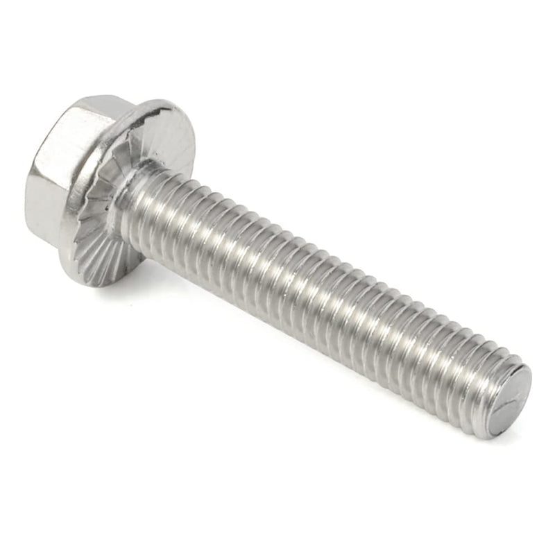 [Australia - AusPower] - M5-0.8 x 20mm Flanged Hex Head Bolts Flange Hexagon Screws, Stainless Steel 18-8 (304), Plain Finish, 40 PCS M5 x 20mm 