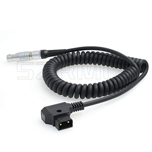SZRMCC 1B 6 Pin Female to D-Tap Coiled Power Cable for Red Epic Weapon Scarlet MoVI Pro/XL Camera Anton Bauer Battery (Straight 6pin Coiled Cable) Straight 6pin coiled cable