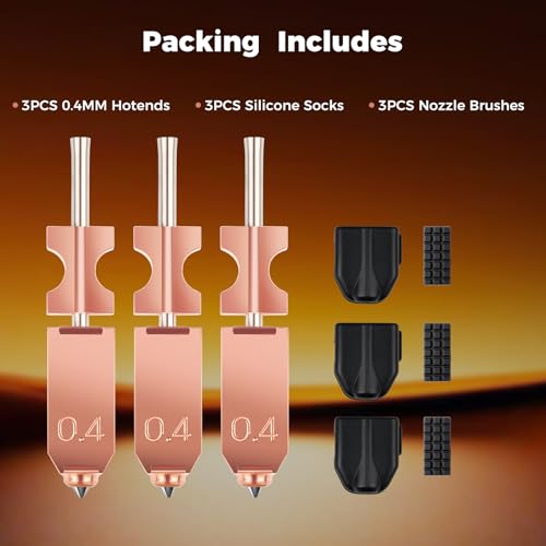 Sovol Upgraded 0.4mm Hotend Nozzles for Flashforge AD5X 3D Printer, 3 Packs