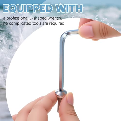 Weysat wakeboard binding thumb screws hardware kit, 2-set black screws close-up