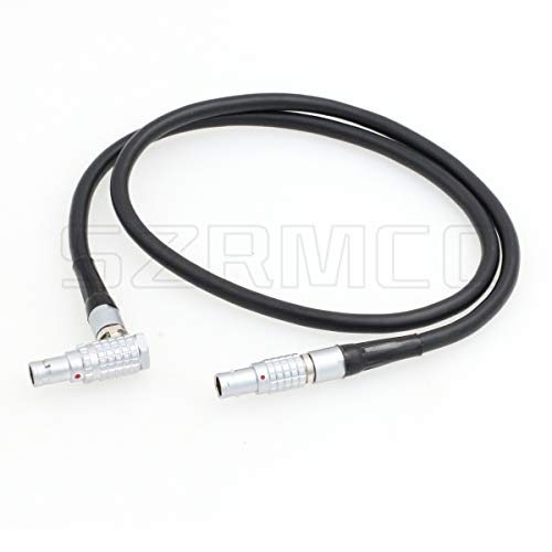 SZRMCC Ambient NanoLockit Right Angle 5 Pin to EXT 9 Pin Timecode Input Output Cable for RED Komodo 6K Digital Cinema Camera Straight 9pin-Elbow 5pin