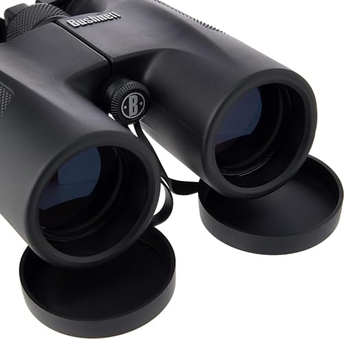Bushnell PowerView 10x42 Compact Roof Prism Binoculars, Black