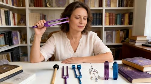 Tuning Forks for Healing Set, Tuning Fork Set with Crystal Striker