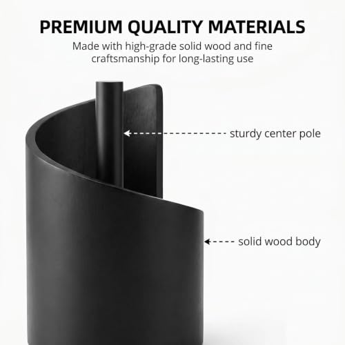 Black Paper Towel Holder, Countertop Paper Towel Holder Wooden