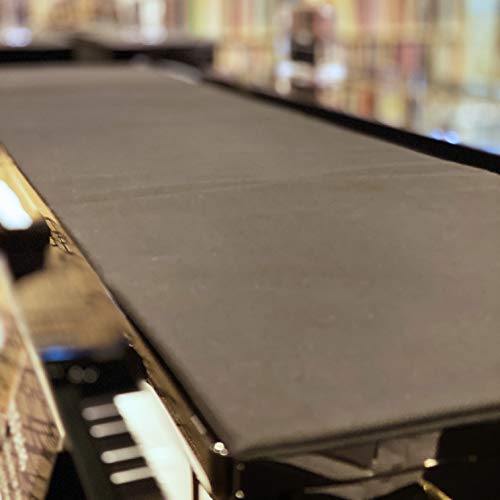 Clairevoire Waterproof Top Cover Pad for Upright / Vertical, Pianos Minimalist Design, Dustproof Fabric, Optimal protection against Scratches/Blemishes in Midnight Black – Premium Piano Accessory 60.2 inches [ 153cm ] Standard Upright Piano