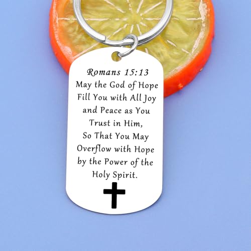 24PCS Christian Gifts for Women Keychain Christian Bible Keychains Motivational Gifts for Female Friends Women Men Religious Souvenir for Friends Faith Keychain Easter Birthday Present
