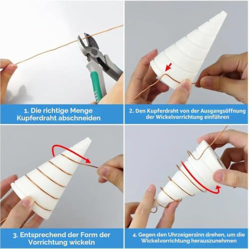 2 Piece Fibonacci Coil Winder Electric Culture Gardening Copper Coil Antennas Winding Jig Garden Aerial Making Tool Plant Stakes