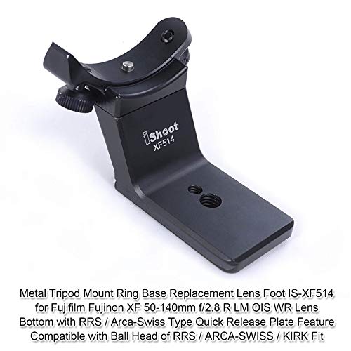 Lens Collar Stand Replacement Foot Tripod Mount Ring Base Socket Compatible with Fujifilm Fuji XF 50-140mm f/2.8 R LM OIS WR, Lens Support Holder with Arca Fit Quick Release Plate Dovetail Groove