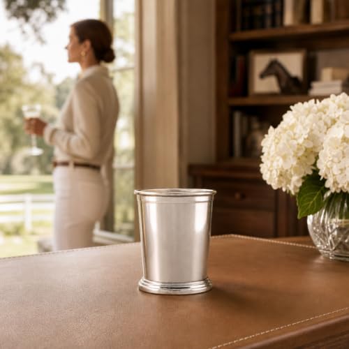 Arthur Court Engravable Stainless Steel Mint Julep Cup - Elegant Drinkware for Celebrations - 4 Inch Tall, Holds 14 oz
