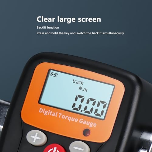 Digital Torque Adapter, High Precision 1/2 Connection, 6 to 200 NM Torsion Adapter with Light Tone Alarm, Digital Torque Wrench
