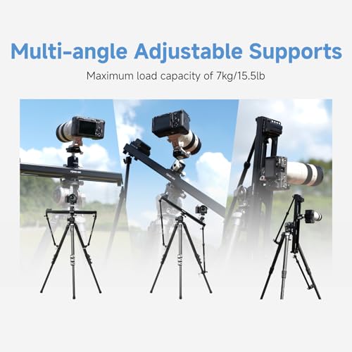 Toprig Accsoon Camera Slider Support Arm (2 Pack) with C Clamps&Extendable Arms, Tripod stabilizer Support Rods, Aluminum Alloy Tripod Stability Arm for Motorized Camera Slider Stable Shooting-30inch 30inch