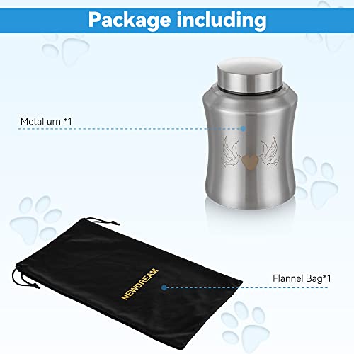 NEWDREAM:Medium Black Cross urn for Ashes for Women Used for Human Ashes of Those who were Under 150 pounds During Their Lifetime，Urn with Velvet Bag (White Pigeon)