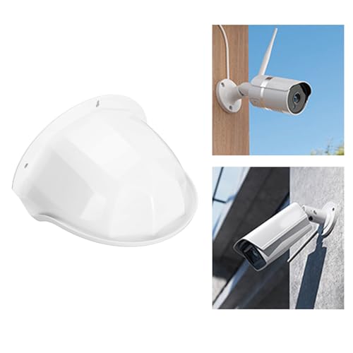 ‌Universal Security Camera Cover - Sun Rain for Outdoor Dome/Cameras, Weatherproof Protective Roof (White)