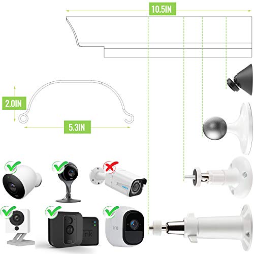 2 Pack Universal Sun Rain Shade Camera Cover Shield,Protective Roof for Outdoor Dome, Bullet Cameras,for Blink,Eufy,Arlo,WyzeCam,Nest,Ring,SimpliSafe,Kasa,Aluminum Alloy Material-Black 2 Pack Black