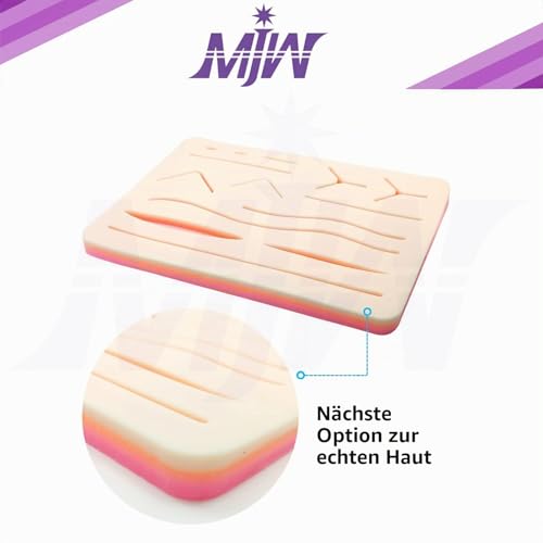 Suture Practice Pad Suture Exercise Board Silicone Seam Pads 3 Layers with Pre-Cut Wounds for Medical Students Veterinarians Nurses Silicone Seam Pad Silicone Sewing Pad 14 Wound Pad