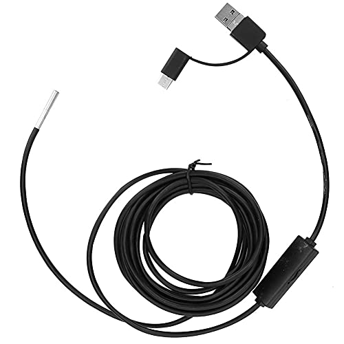Endoscope Camera with Light, Waterproof Endoscope Camera Type-C USB, Lens High Definition for Smartphone Tablet Device (5 m Snake Cable)