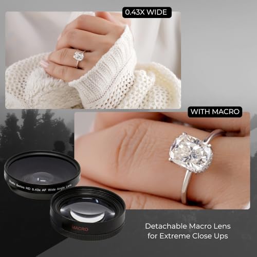 58mm Hi Definition Multi Coated Wide Angle & Telephoto Lenses for DSLR Canon EOS Rebel 70D 77D 80D 90D T8i T7 T7i T6i T6s T6 T5i T5 T4i T3i T100 SL1 SL2 SL3 & More