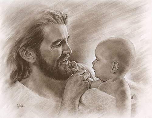 David Bowman Precious Wall Art Print Jesus Christ and Baby Religious Spiritual Christian Fine Art… (11x14 print) 14"L x 11"W