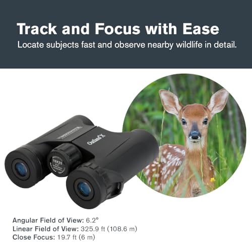 Celestron Outland X 10x25 Compact Binoculars for Hiking & Travel 10x25 Outland X