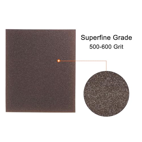 HARFINGTON 16-piece superfine 500-600 grit sanding sponge blocks, brown foam pads for metal, wood, and drywall