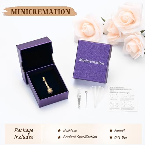 Microphone Cremation Jewelry for Ashes - Memorial Urn Necklace Ashes Holder Stainless Steel Keepsake Pendant Jewelry for Music Lover Gold