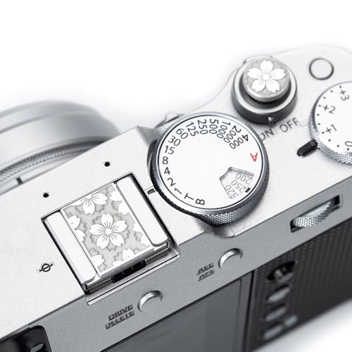 Floral Pattern Hot Shoe Cover Shutter Button for Fuji X100VI XT30III button and cover
