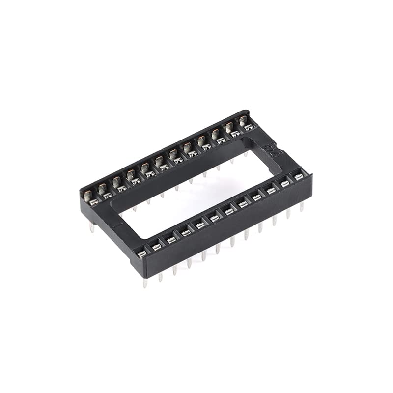 [Australia - AusPower] - 8Pcs IC Socket Wide 24P DIP IC Chip Socket Adaptor 2.54mm Pitch Dual Row 24 Flat Pin Wide 24P Wide 