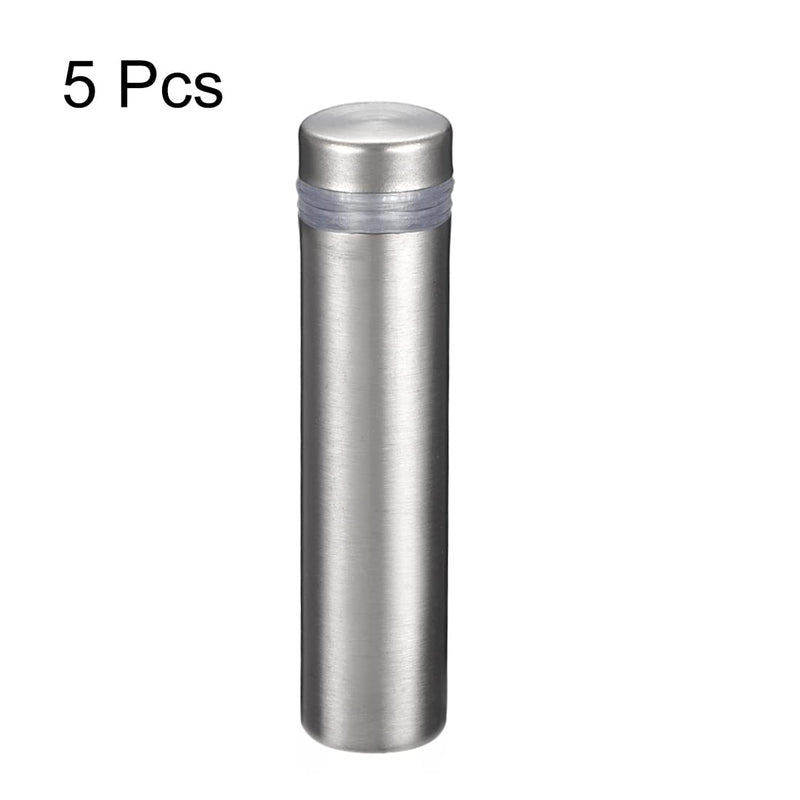[Australia - AusPower] - uxcell 1/2 Dia x 2"(12x50mm) Standoff Screws Wall Mount Sign Holders Acrylic Glass Nails 5pcs 12mmx50mm 