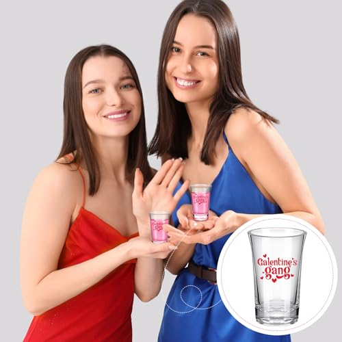 Qinyoung 24 Pcs Galentines Day Shot Glasses Cups Gang Gift Bulk
