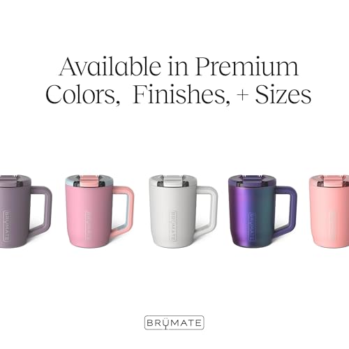 BrüMate Müv - 15oz 100% Leak Proof Insulated Coffee Mug with Handle & Lid - Stainless Steel Coffee Travel Mug - Double Walled Coffee Cup (Dark Aura) Dark Aura