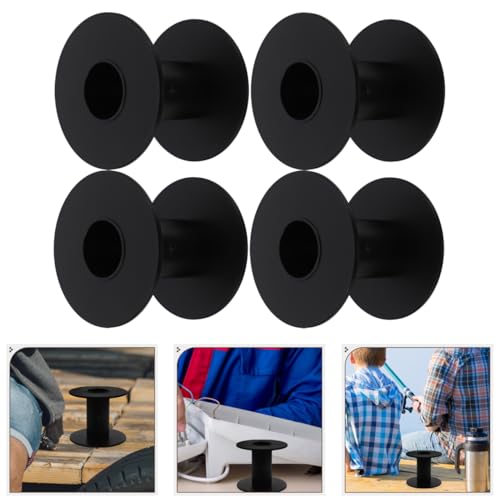 HEMOTON Pack of 4 Empty Cable Spools Interchangeable Wire Spools Cable Reels for Storing Solder Wire Fishing Line and Heating Wires, Compact for Home, Workshop and Laboratory