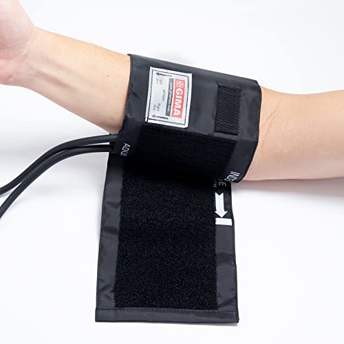 GIMA YTON Classic Aneroid Sphygmomanometer with Stethoscope, Nylon Strap with Fastening, Latex Free, Manual Adjustment, Bulb with Chrome Valve