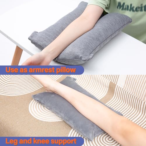1 MIDDLE ONE Arm Pillow, Memory Foam Arm Rest Pillow for Adults and Side Sleepers, Elbow Support Elevation Pillow for Post Surgery and Numbness with Removable Cover (Grey) Grey
