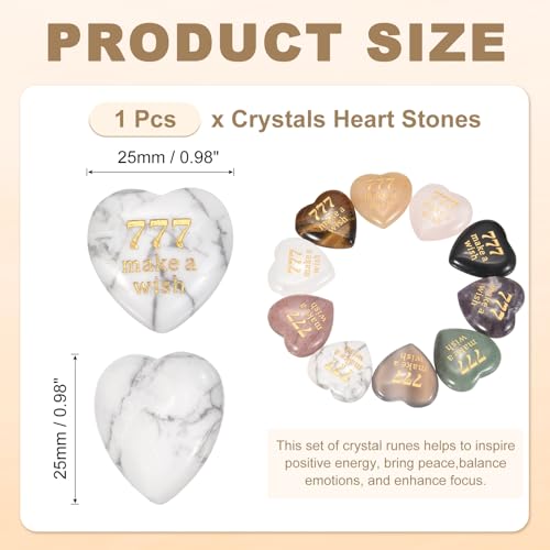 MECCANIXITY Rune Stones with Angel Numbers-777 for Lucky White Pine