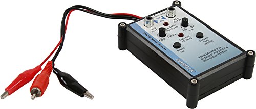 NVX XTGSP2 Tone Generator & Speaker Polarity Tester, 0–8V Output, 13–10,000Hz Variable Tone, RCA & Alligator Clip Leads, Auto Shutoff, Level & Frequency Controls for Audio System Setup