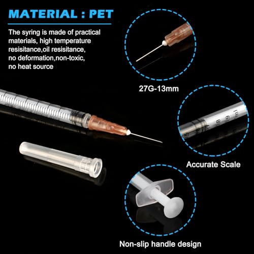 Pack of 30 Syringes 1 ml - Plastic Tube Disposable Syringes Small Dosing Syringes Liquid Syringes with Independent Seals