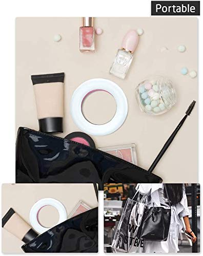 [Australia - AusPower] - XINBAOHONG Selfie Ring Light Rechargeable Portable Clip-on Selfie Fill Light with 40 LED for Smart Phone Photography, Camera Video, Girl Makes up 