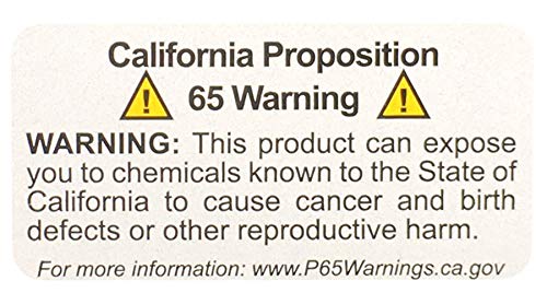 California Proposition 65 Warning Labels Bulk Pack 1 x 2 Inch 5,000 Total Labels