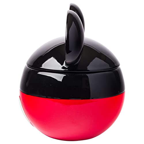 Silver Buffalo Disney Mickey Mouse ceramic snack jar featuring a 3D sculpted, hand-painted Mickey Mouse icon design.